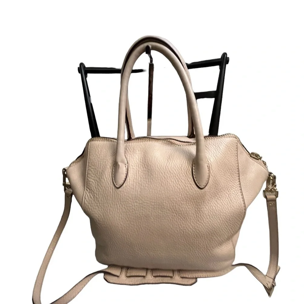 Tory Burch Clara Leather Satchel $495 Light, Pink size, medium Crossbody bag, ￼